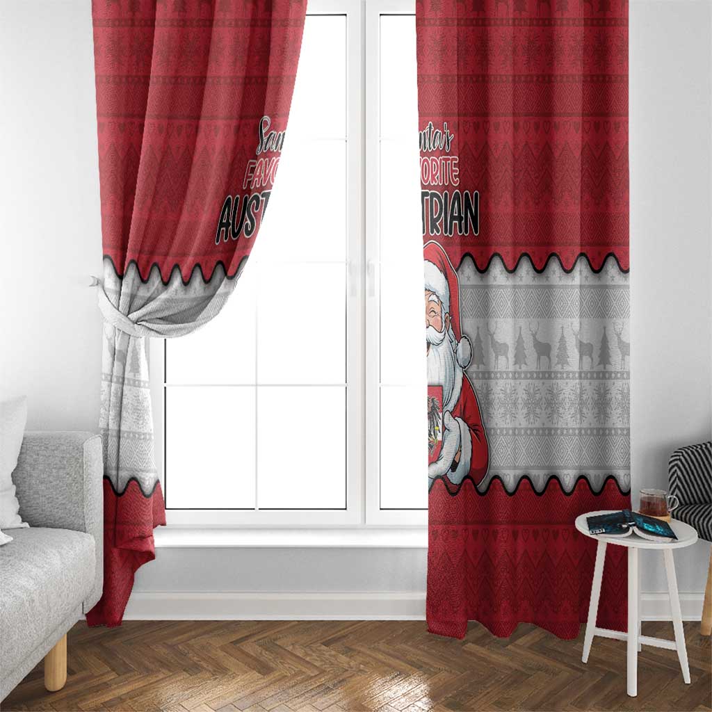 Austria Christmas Window Curtain Santa Is Favorite Austrian - Wonder Print Shop