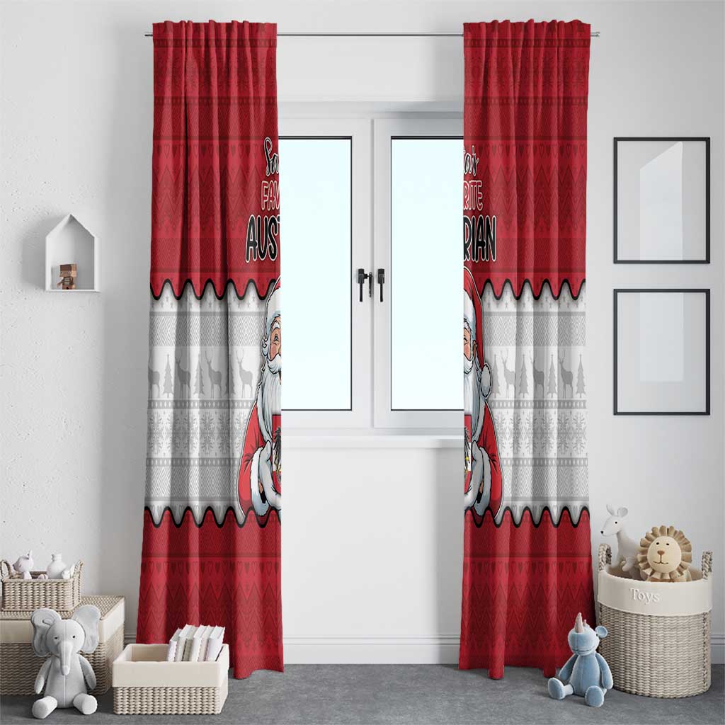 Austria Christmas Window Curtain Santa Is Favorite Austrian - Wonder Print Shop