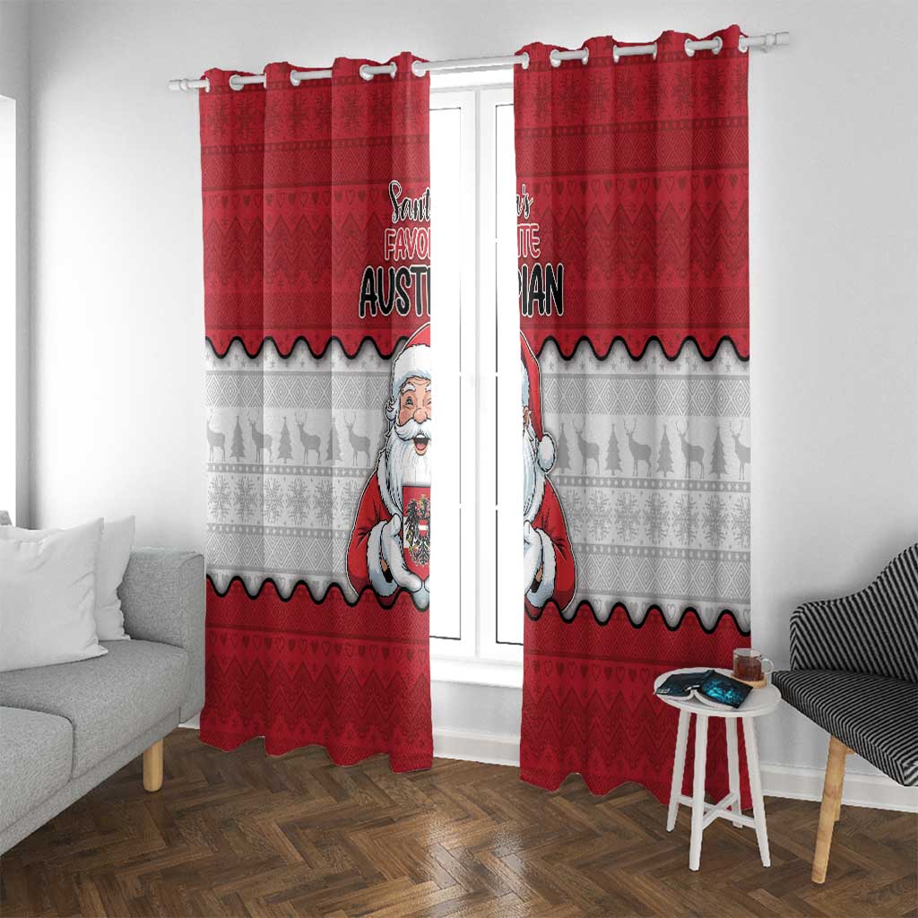 Austria Christmas Window Curtain Santa Is Favorite Austrian - Wonder Print Shop