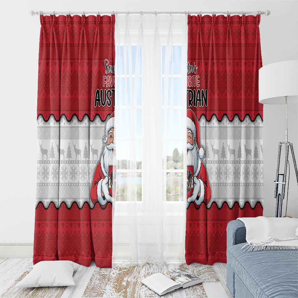 Austria Christmas Window Curtain Santa Is Favorite Austrian - Wonder Print Shop