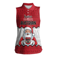 Austria Christmas Women Sleeveless Polo Shirt Santa Is Favorite Austrian - Wonder Print Shop