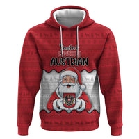 Austria Christmas Zip Hoodie Santa Is Favorite Austrian - Wonder Print Shop