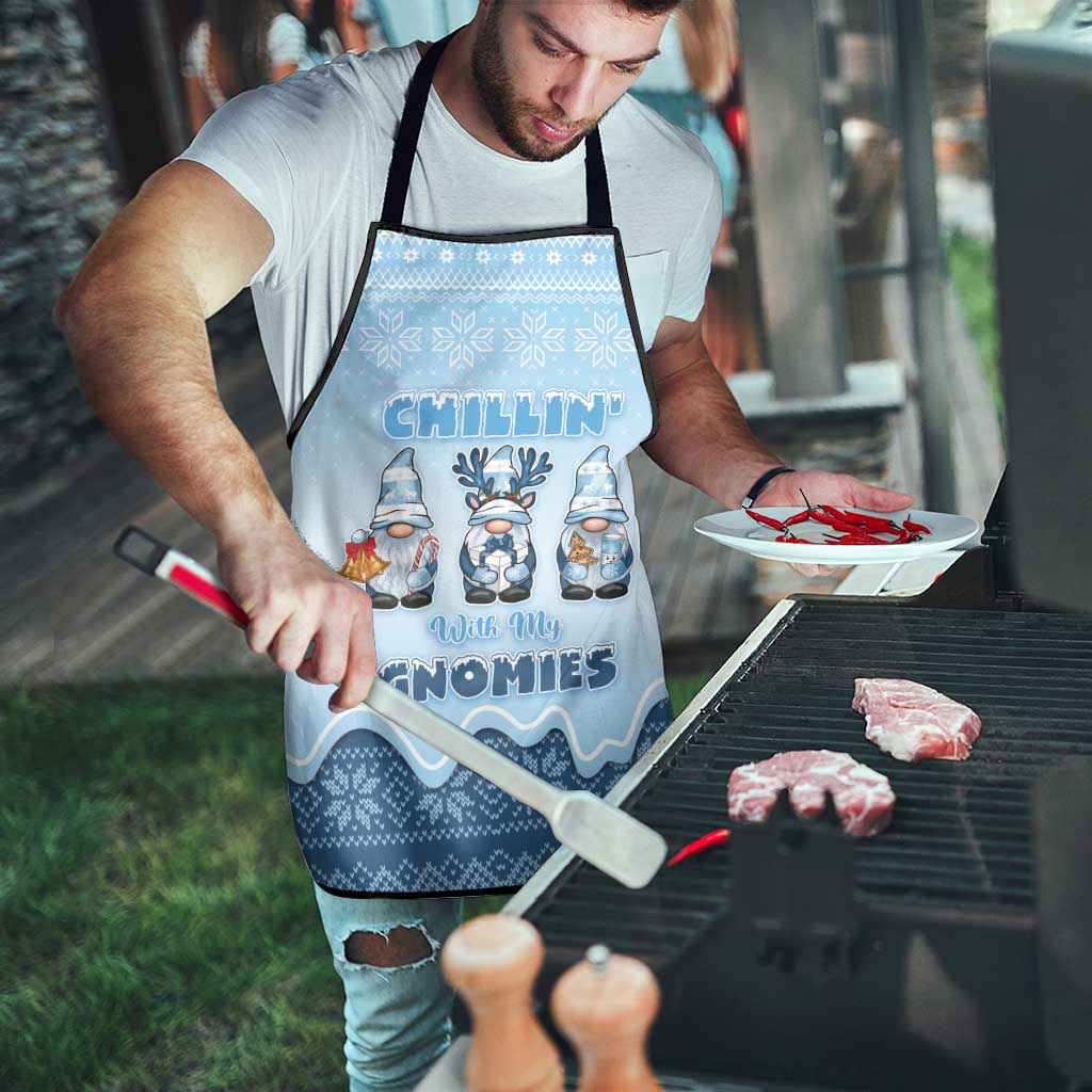 Chillin With My Gnomies Apron Merry Christmas - Wonder Print Shop