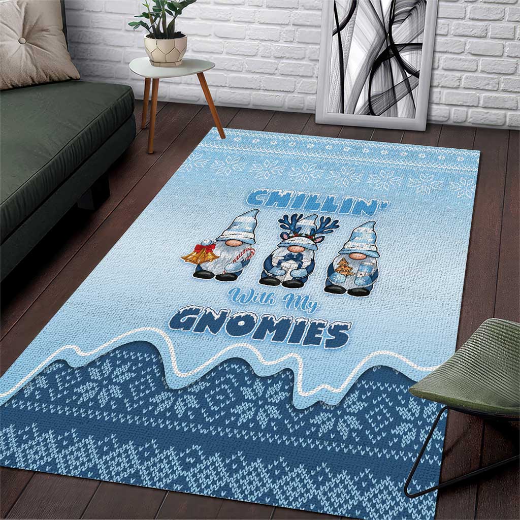 Chillin With My Gnomies Area Rug Merry Christmas - Wonder Print Shop