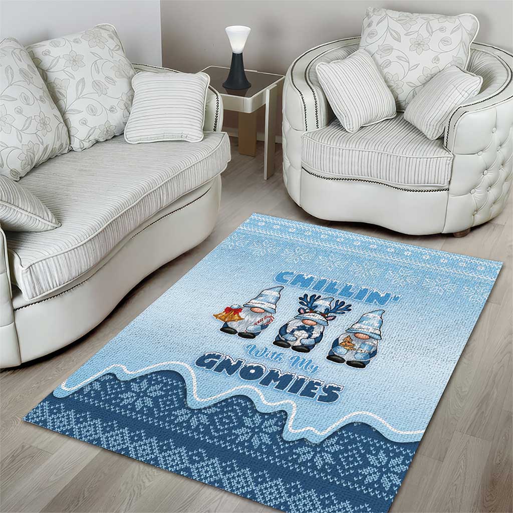 Chillin With My Gnomies Area Rug Merry Christmas - Wonder Print Shop