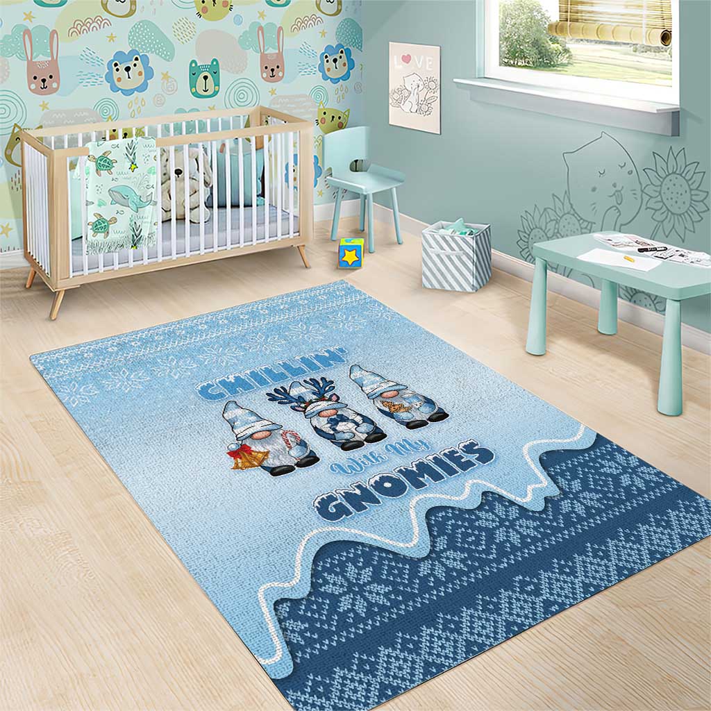 Chillin With My Gnomies Area Rug Merry Christmas - Wonder Print Shop
