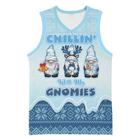 Chillin With My Gnomies Basketball Jersey Merry Christmas - Wonder Print Shop