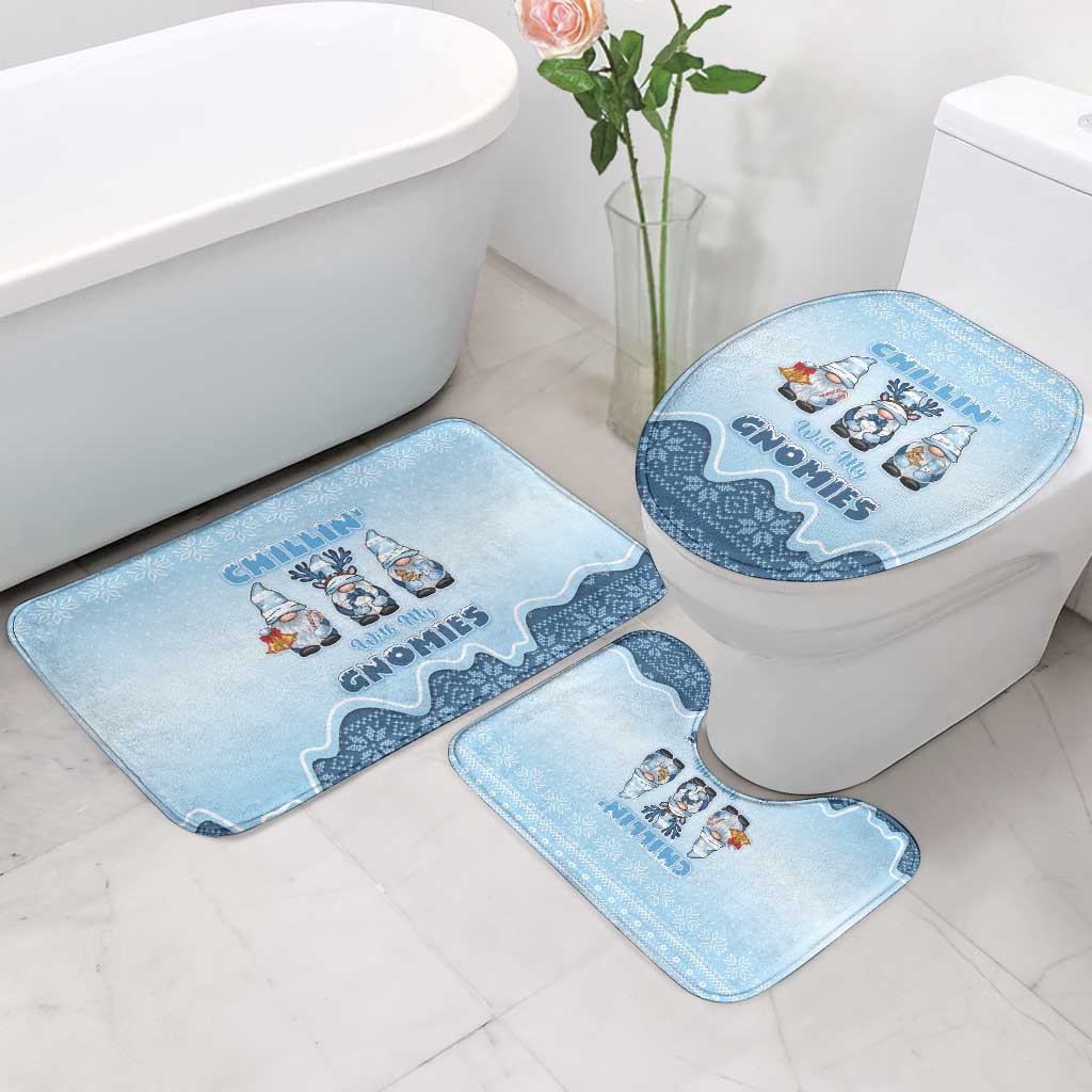 Chillin With My Gnomies Bathroom Set Merry Christmas - Wonder Print Shop