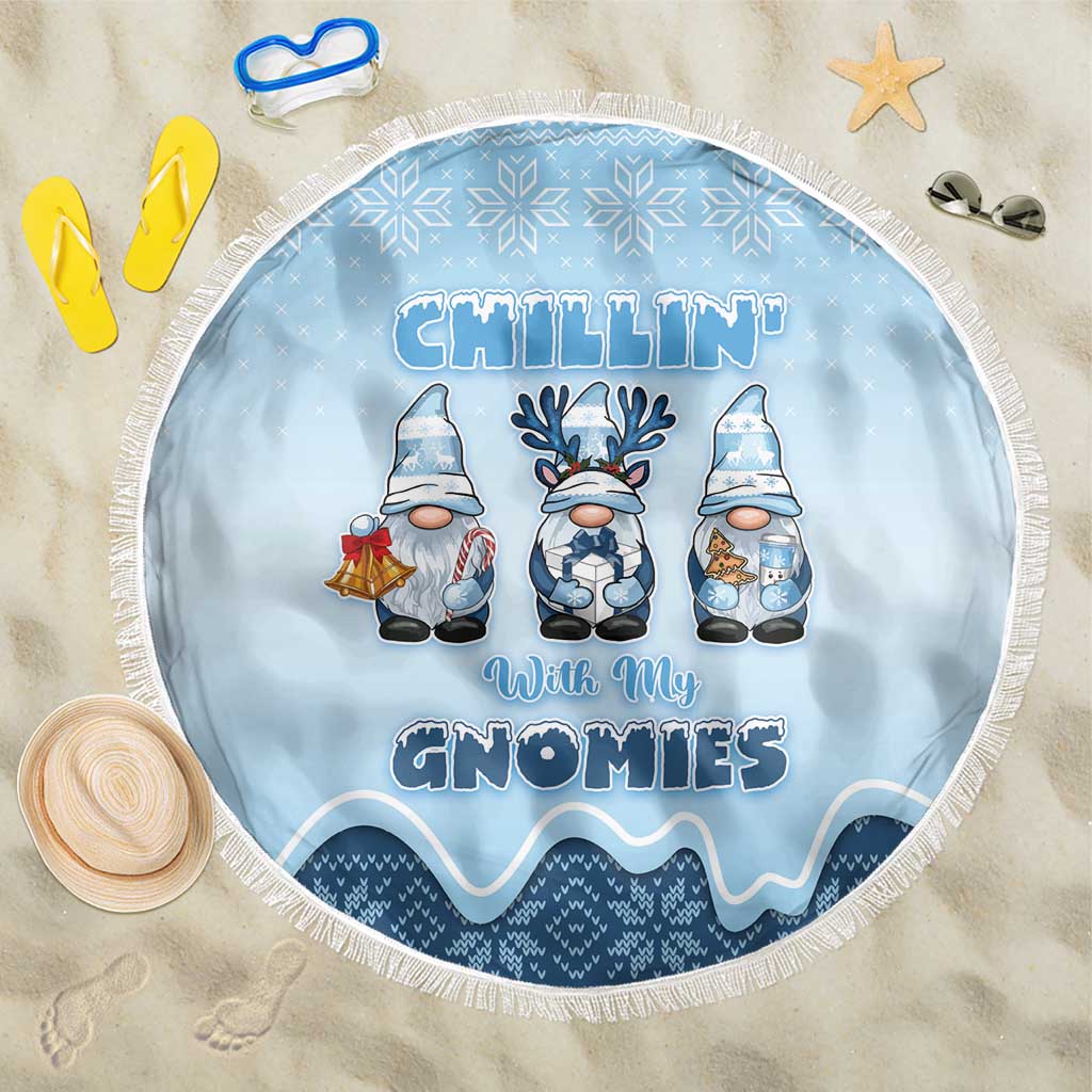 Chillin With My Gnomies Beach Blanket Merry Christmas - Wonder Print Shop