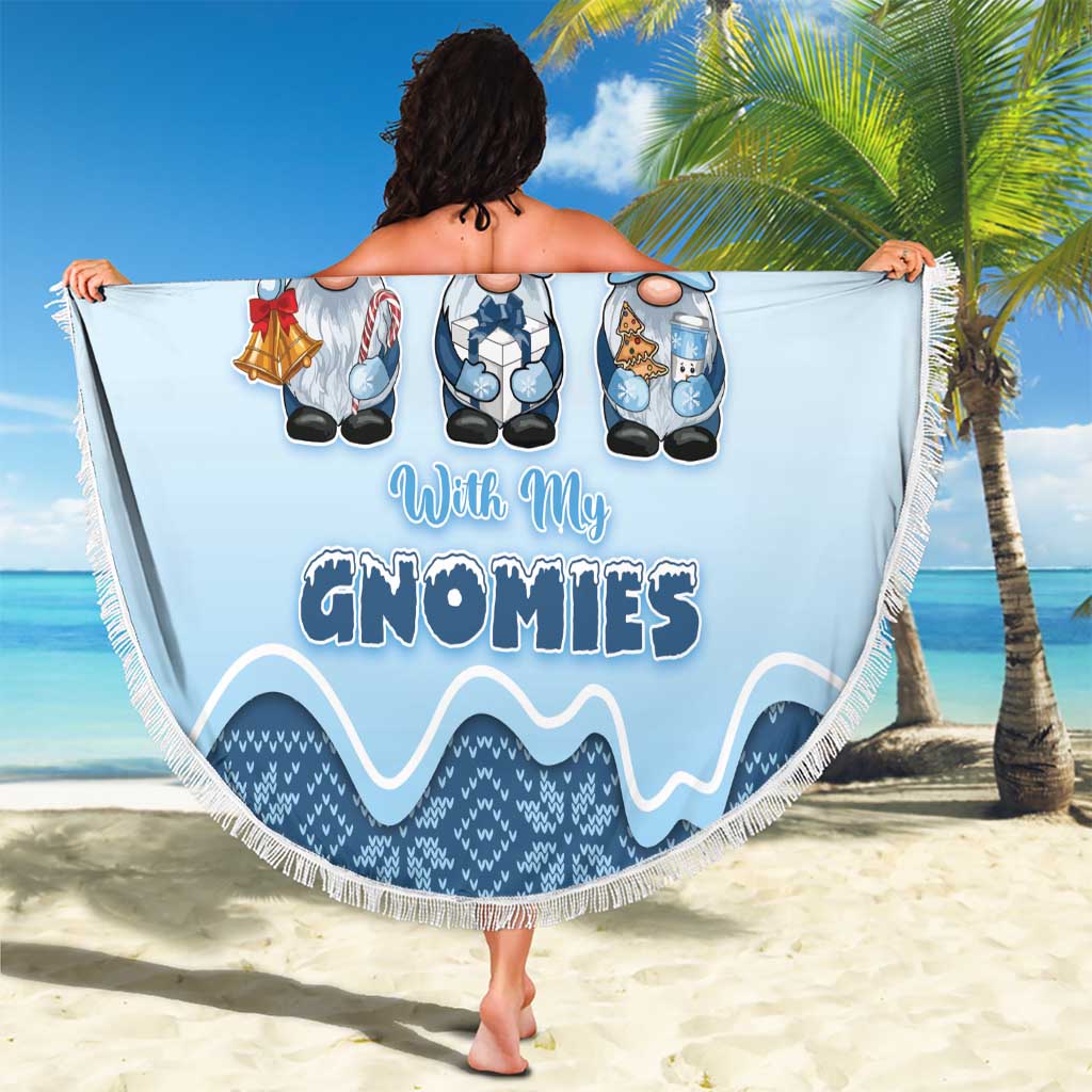 Chillin With My Gnomies Beach Blanket Merry Christmas - Wonder Print Shop