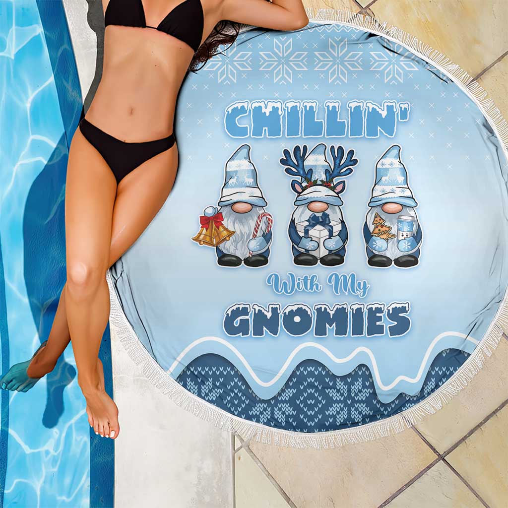 Chillin With My Gnomies Beach Blanket Merry Christmas - Wonder Print Shop