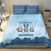 Chillin With My Gnomies Bedding Set Merry Christmas - Wonder Print Shop