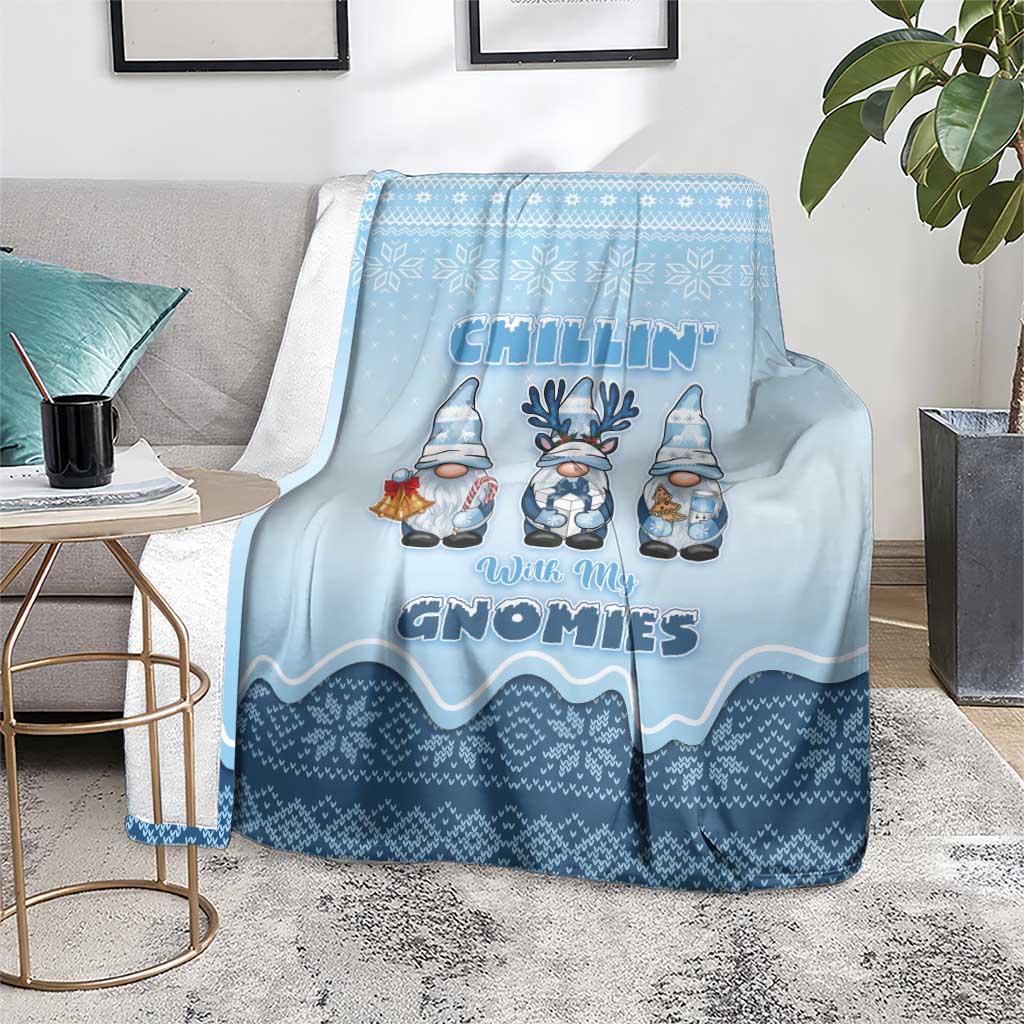 Chillin With My Gnomies Blanket Merry Christmas - Wonder Print Shop