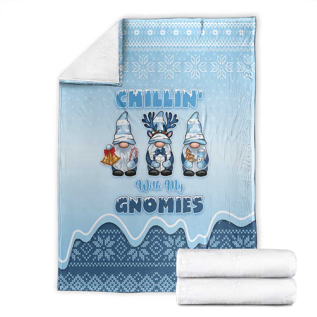 Chillin With My Gnomies Blanket Merry Christmas - Wonder Print Shop