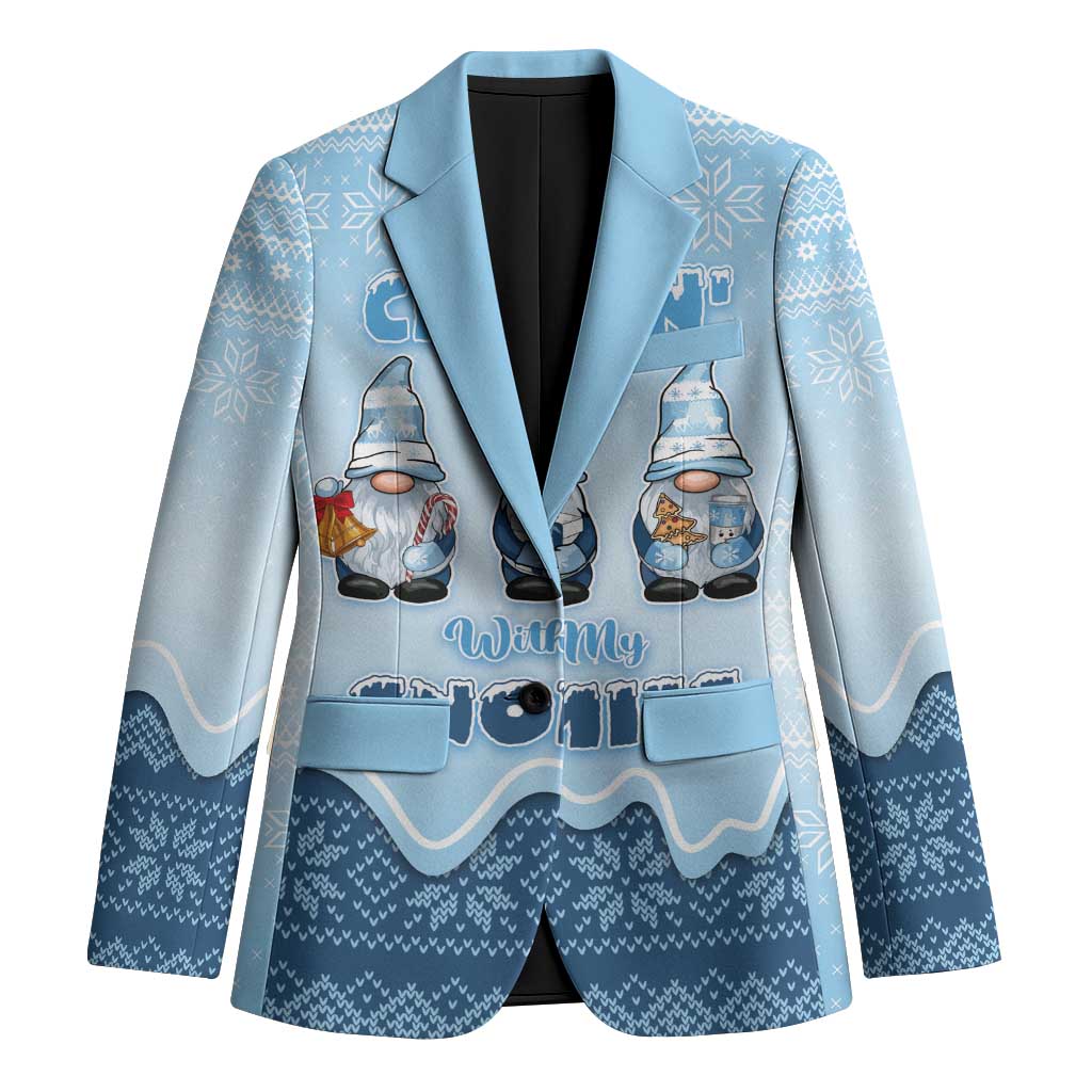 Chillin With My Gnomies Blazer Merry Christmas - Wonder Print Shop