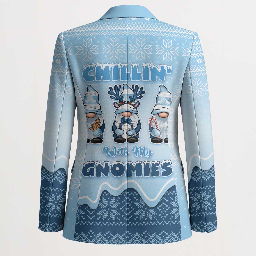 Chillin With My Gnomies Blazer Merry Christmas - Wonder Print Shop