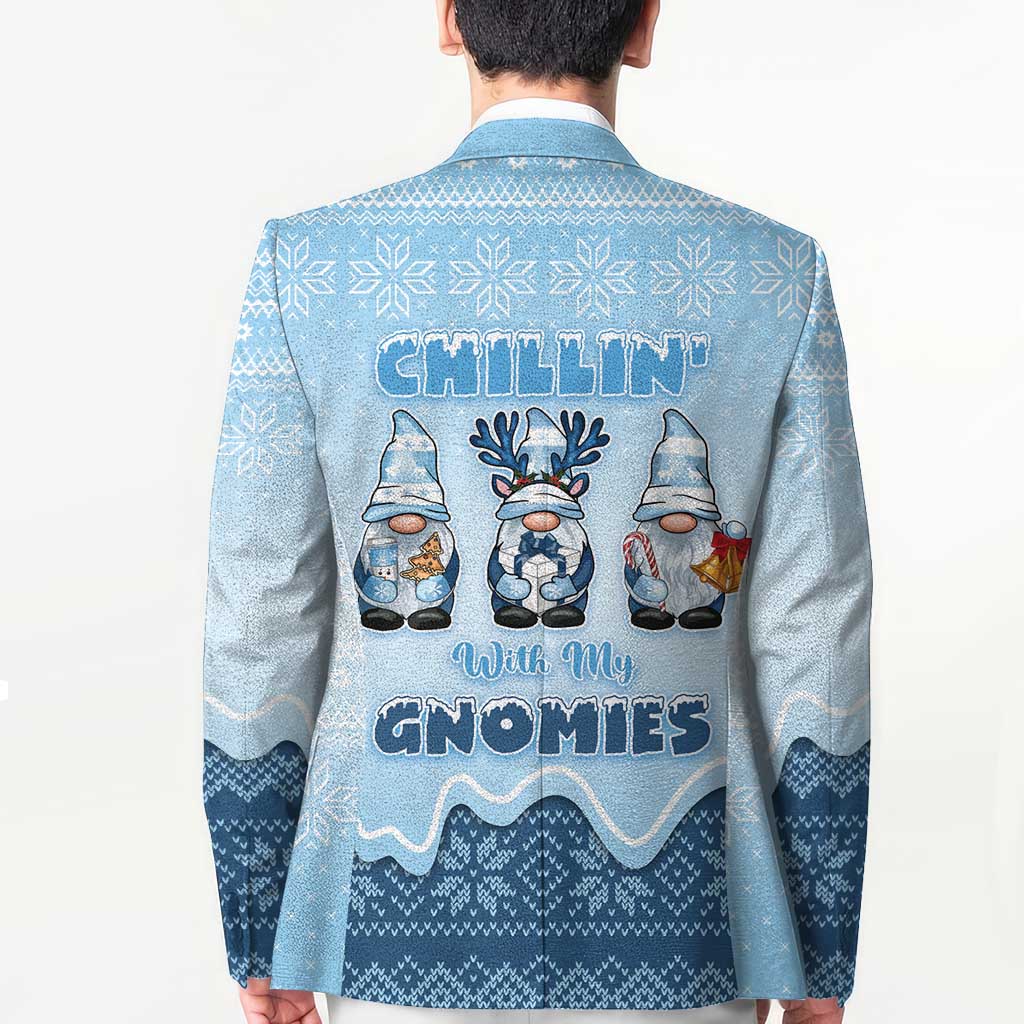 Chillin With My Gnomies Blazer Merry Christmas - Wonder Print Shop