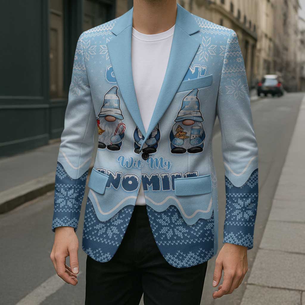 Chillin With My Gnomies Blazer Merry Christmas - Wonder Print Shop