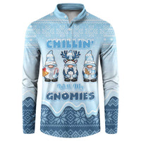 Chillin With My Gnomies Button Sweatshirt Merry Christmas - Wonder Print Shop