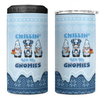 Chillin With My Gnomies 4 in 1 Can Cooler Tumbler Merry Christmas - Wonder Print Shop