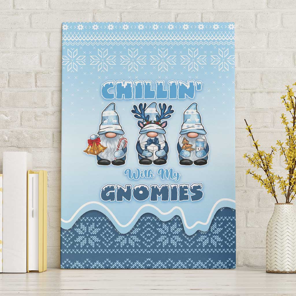 Chillin With My Gnomies Canvas Wall Art Merry Christmas - Wonder Print Shop
