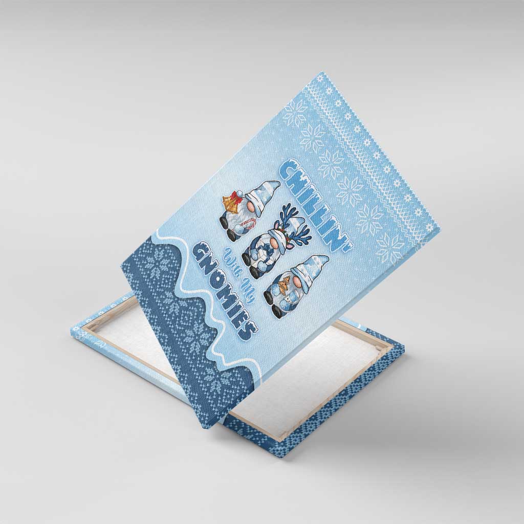 Chillin With My Gnomies Canvas Wall Art Merry Christmas - Wonder Print Shop