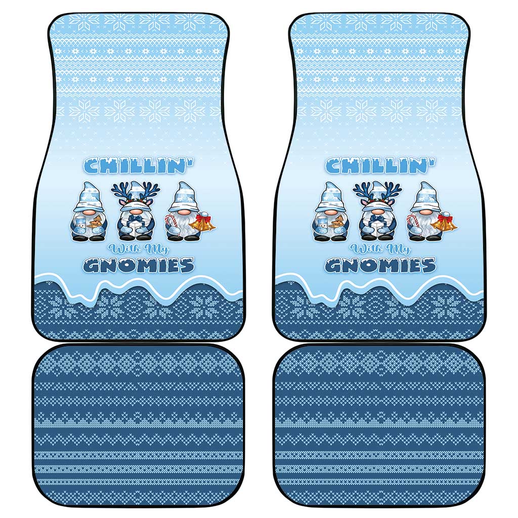 Chillin With My Gnomies Car Mats Merry Christmas - Wonder Print Shop
