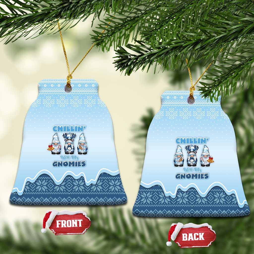 Chillin With My Gnomies Ceramic Ornament Merry Christmas - Wonder Print Shop