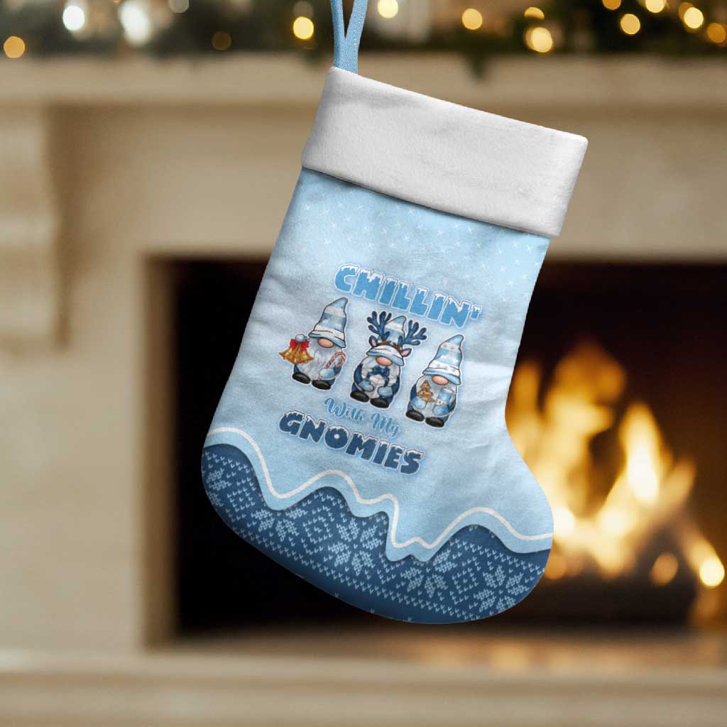 Chillin With My Gnomies Christmas Stocking Merry Christmas - Wonder Print Shop