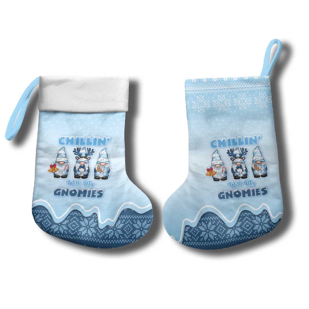 Chillin With My Gnomies Christmas Stocking Merry Christmas - Wonder Print Shop