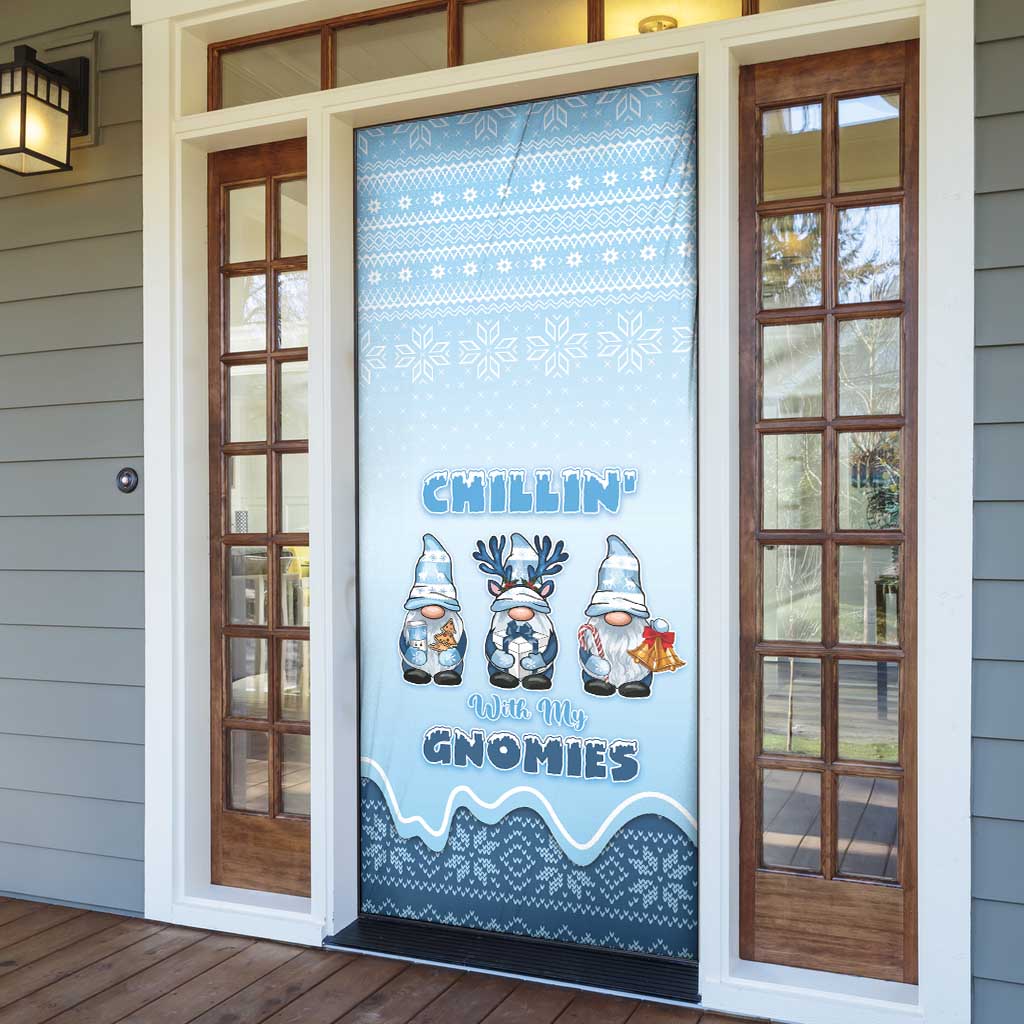 Chillin With My Gnomies Door Cover Merry Christmas - Wonder Print Shop