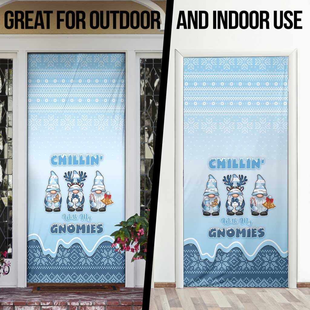 Chillin With My Gnomies Door Cover Merry Christmas - Wonder Print Shop