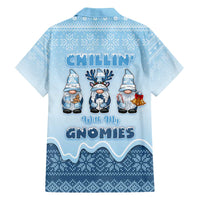 Chillin With My Gnomies Family Matching Off The Shoulder Long Sleeve Dress and Hawaiian Shirt Merry Christmas - Wonder Print Shop
