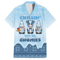 Chillin With My Gnomies Family Matching Short Sleeve Bodycon Dress and Hawaiian Shirt Merry Christmas - Wonder Print Shop