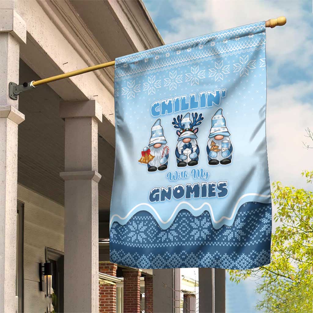 Chillin With My Gnomies Garden Flag Merry Christmas - Wonder Print Shop