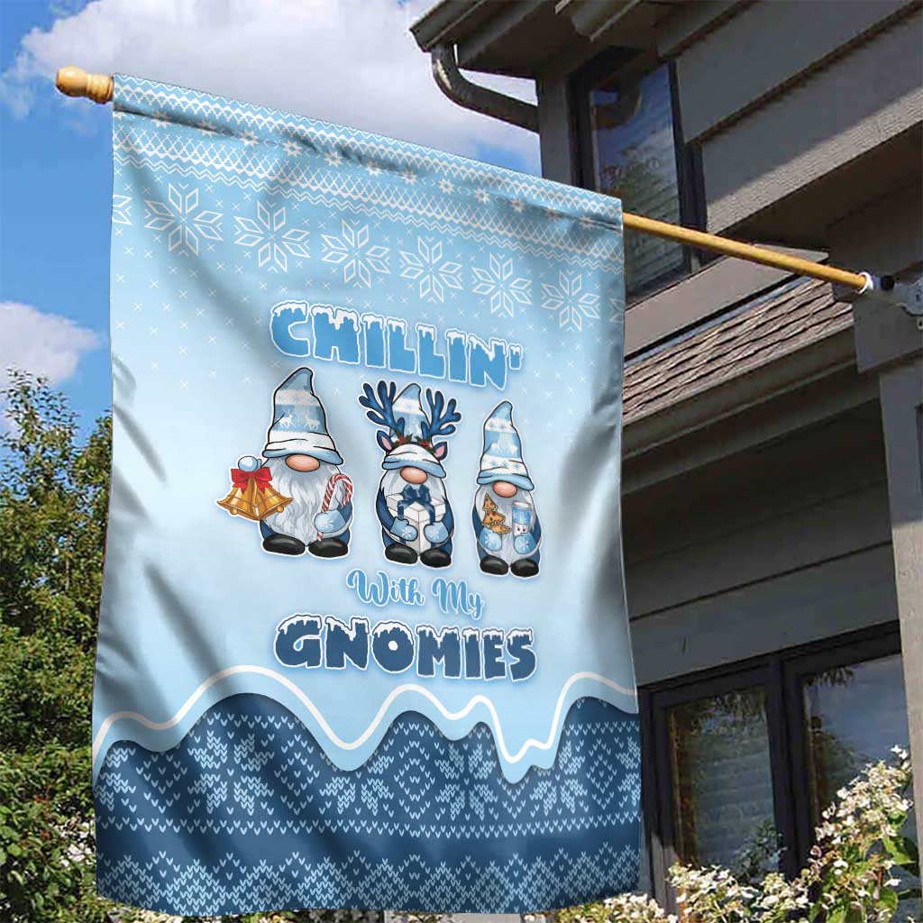 Chillin With My Gnomies Garden Flag Merry Christmas - Wonder Print Shop