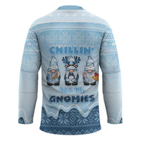 Chillin With My Gnomies Hockey Jersey Merry Christmas - Wonder Print Shop
