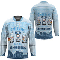 Chillin With My Gnomies Hockey Jersey Merry Christmas - Wonder Print Shop