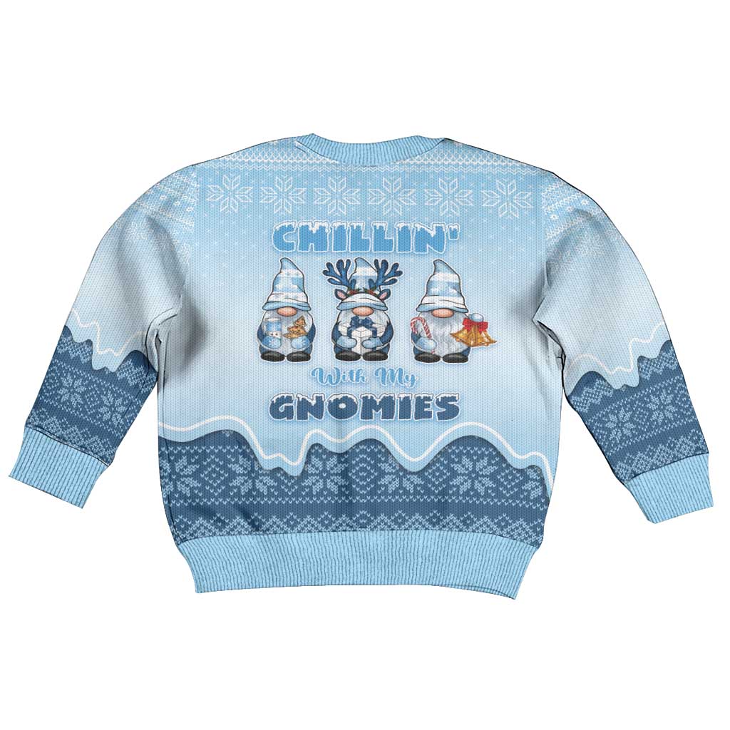 Chillin With My Gnomies Kid Ugly Christmas Sweater Merry Christmas - Wonder Print Shop