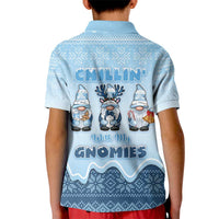 Chillin With My Gnomies Kid Polo Shirt Merry Christmas - Wonder Print Shop