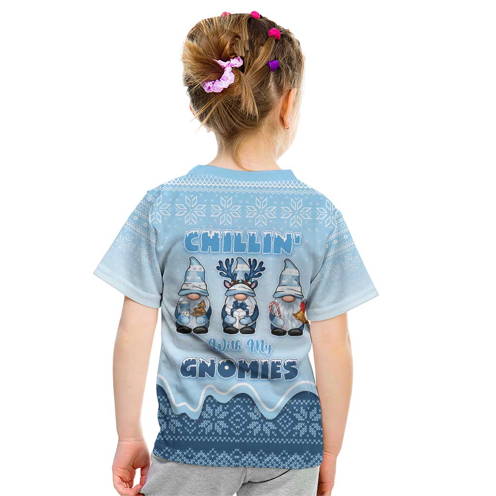 Chillin With My Gnomies Kid T Shirt Merry Christmas - Wonder Print Shop