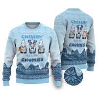 Chillin With My Gnomies Ugly Christmas Sweater Merry Christmas - Wonder Print Shop