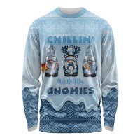 Chillin With My Gnomies Long Sleeve Shirt Merry Christmas - Wonder Print Shop
