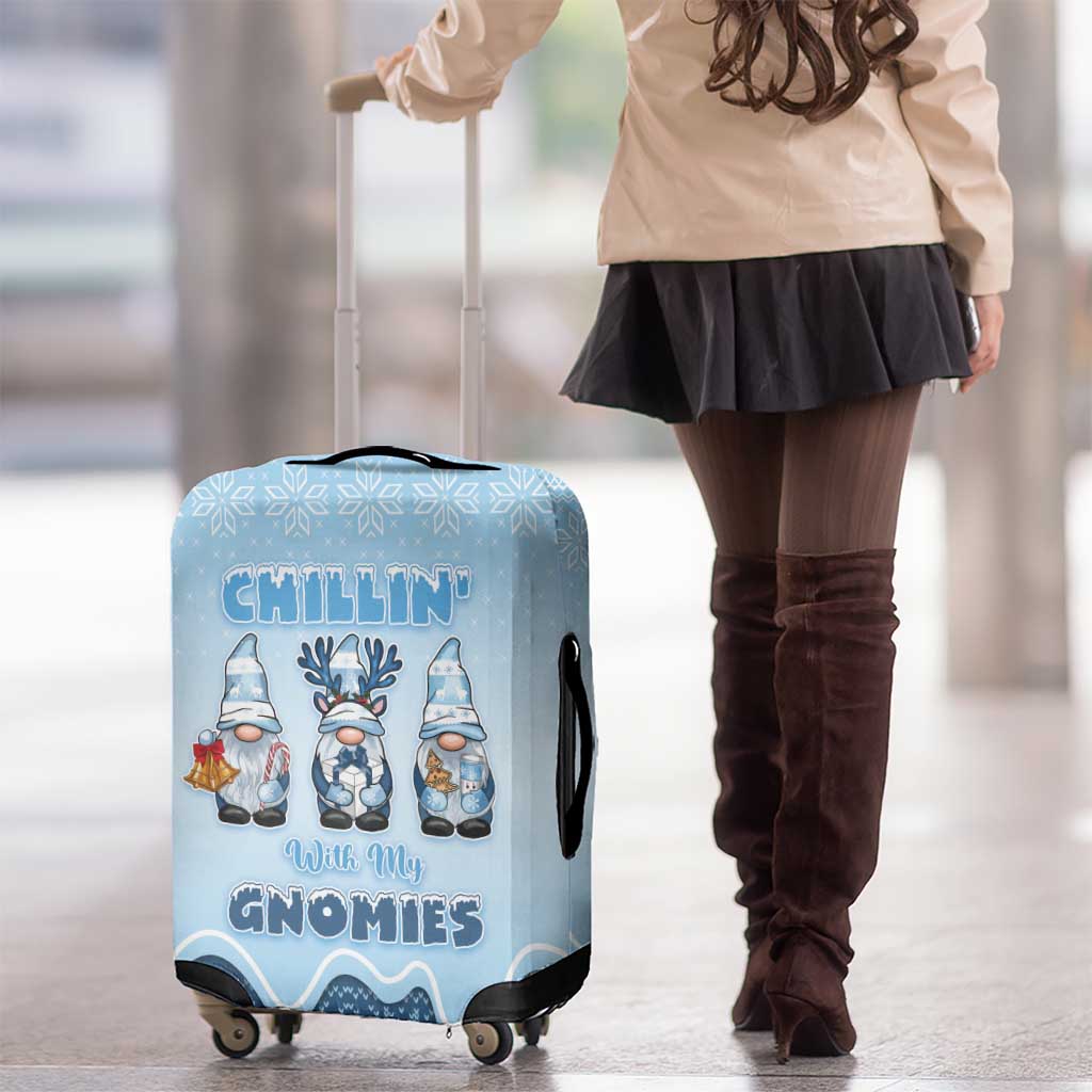 Chillin With My Gnomies Luggage Cover Merry Christmas - Wonder Print Shop