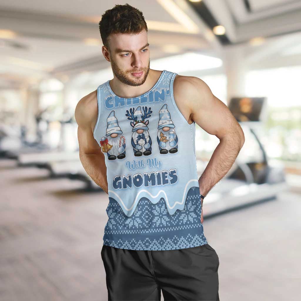 Chillin With My Gnomies Men Tank Top Merry Christmas - Wonder Print Shop