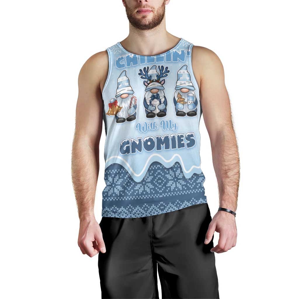 Chillin With My Gnomies Men Tank Top Merry Christmas - Wonder Print Shop
