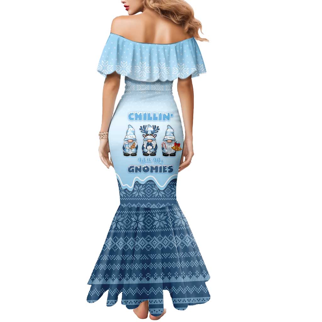 Chillin With My Gnomies Mermaid Dress Merry Christmas - Wonder Print Shop