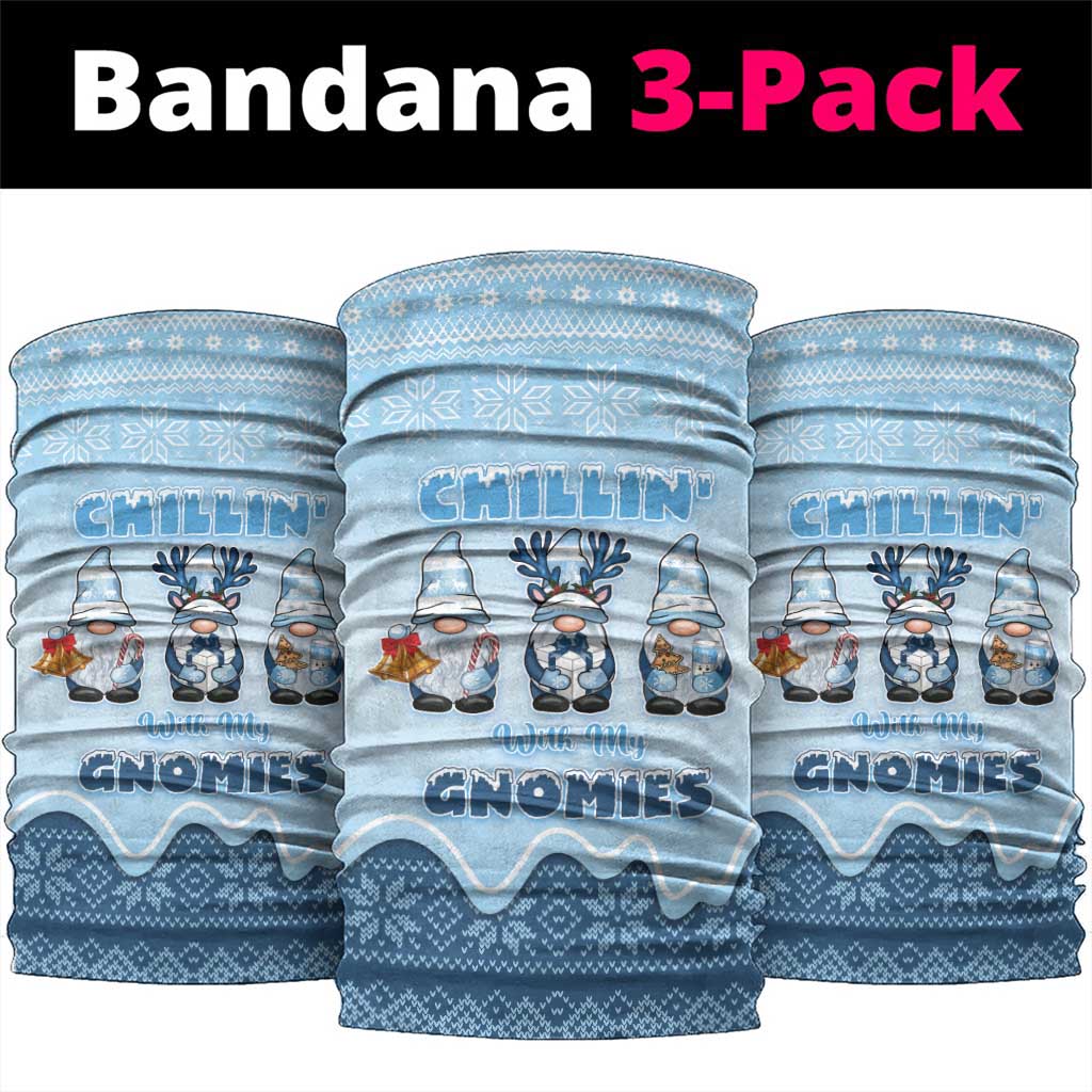 Chillin With My Gnomies Neck Gaiter Merry Christmas - Wonder Print Shop