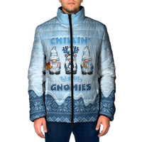Chillin With My Gnomies Padded Jacket Merry Christmas - Wonder Print Shop