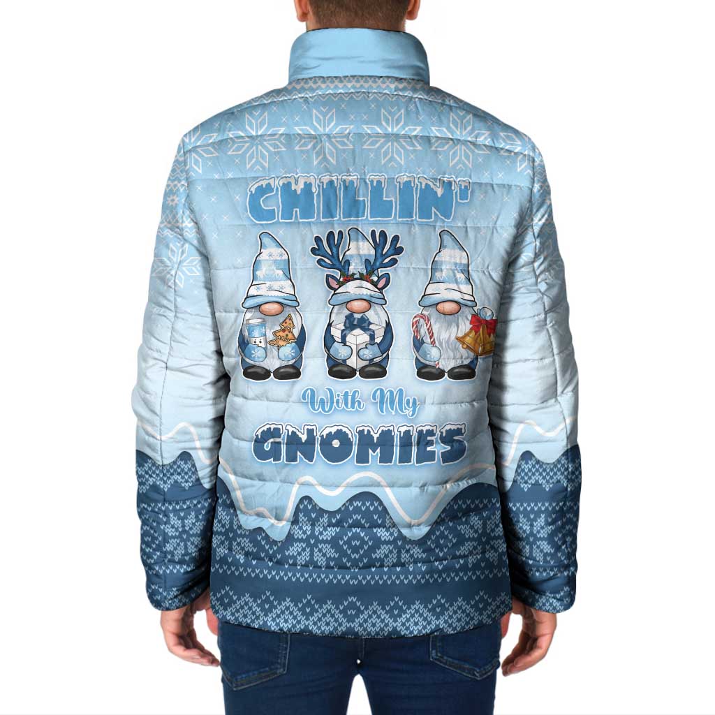 Chillin With My Gnomies Padded Jacket Merry Christmas - Wonder Print Shop